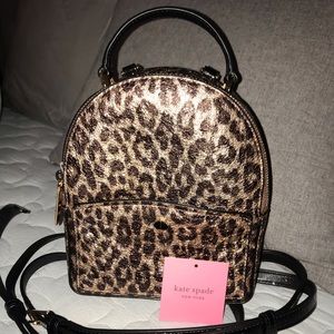 Kate Spade New York Metallic Leopard Mini Backpack